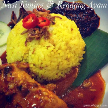 Nasi Kuning & Rendang Ayam
