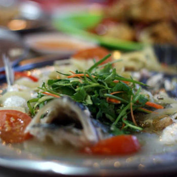 Teo Chew steam Siakap or "Barramundi"