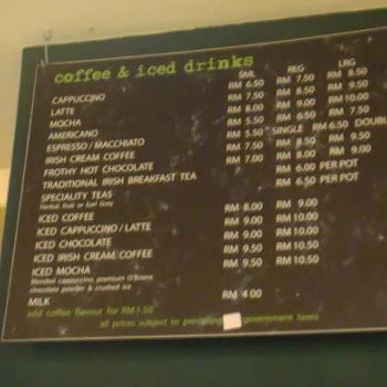 Drinks' Menu