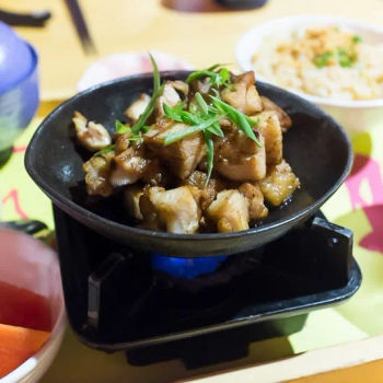 Chicken butter and garlic rice set