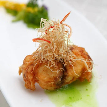 Pan Fried Giant Grouper with Green Apple Sauce