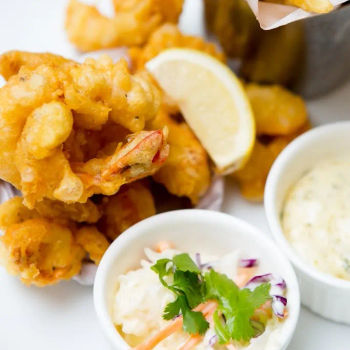 Crispy Seafood and Fries
