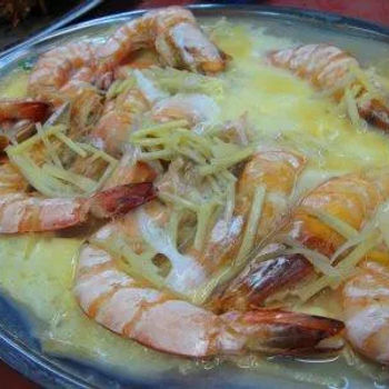 Steamed egg with the prawn