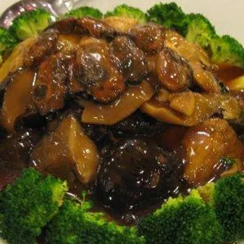 Braised Chinese mushroom with oyster and broccoli