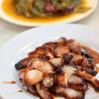 Spicy And Sour “Choy Geok” And Char Siew