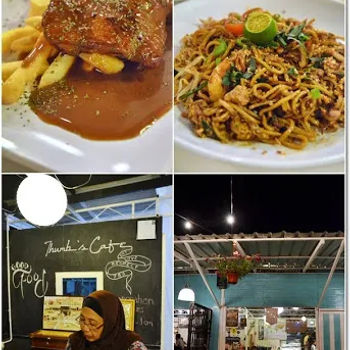 Grilled Chicken Chop with Brown Sauce and Mee Mamak