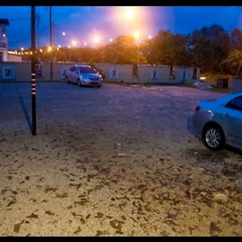 Parking area of Flame's Kitchen restaurant