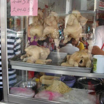 Chicken & prawn noodles stall