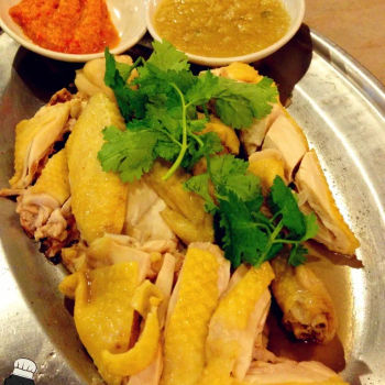 Steamed Century Chicken 清蒸菜园鸡 