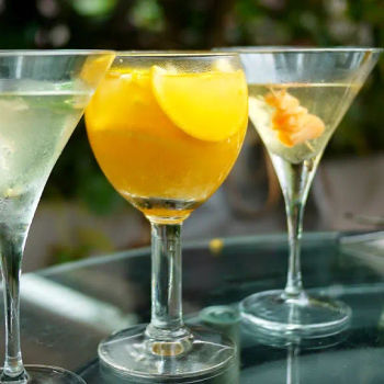 Citrus Cup (Tio Pepe, Drambule Liqueur, Orange Juice, Orange Wheels)