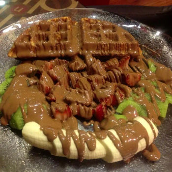 Waffle And Fruits Dip