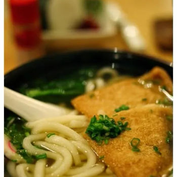 Kitsune Udon with Deep Fried Tofu