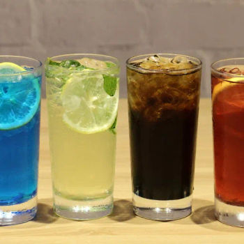 Signature Sodas (L-R): Mana Potion, Yoda Soda, Dark Elixir, Health Potion