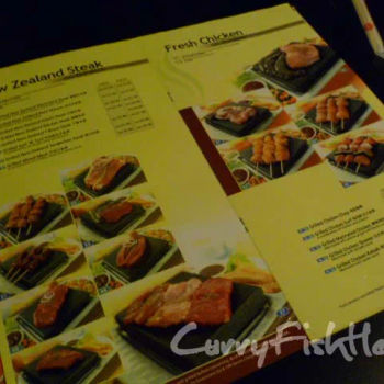 Sizzling StoneGrill Menu