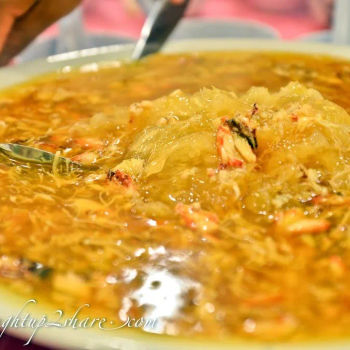 Shark’s fin with scallop and crab meat 干贝蟹肉包翅
