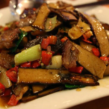 Fried sausage with dried tofu fillet