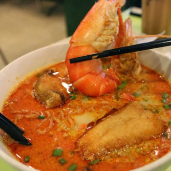 Prawn Fish Head Yee Mee with XO Sauce