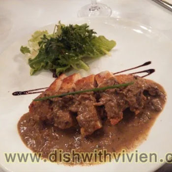 Chicken Cordon Bleu Stuffed With Reblochon And Smoked Duck Breast, Mushroom And Truffle Sauce