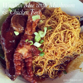 Wantan Mee With Mushroom & Chicken Feet