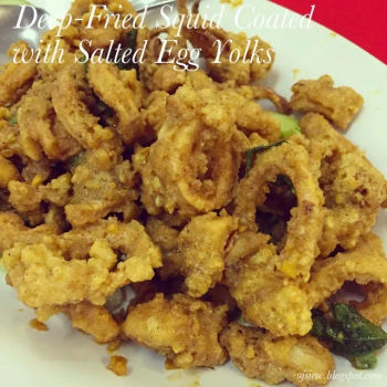 Deep Fried Squid Coated with Salted Egg Yolks