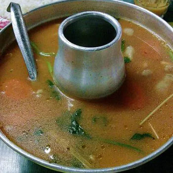 Tom Yam Soup with Mixed Seafood and Chicken