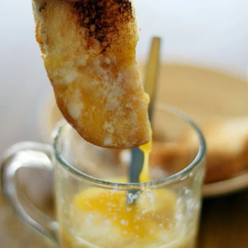 Kaya Butter Toast (Rm 1.60) with Soft Boiled Eggs (Rm 1.60/ 2 Eggs)