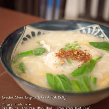 clear soup noodle with fish belly