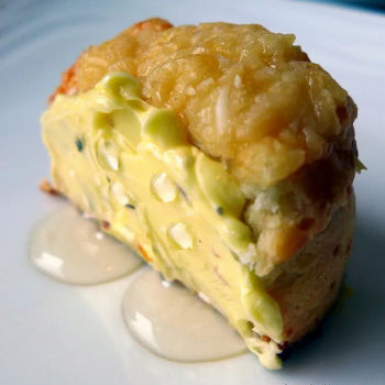 Parmesan Cheese Scone with Herb Butter and Honey