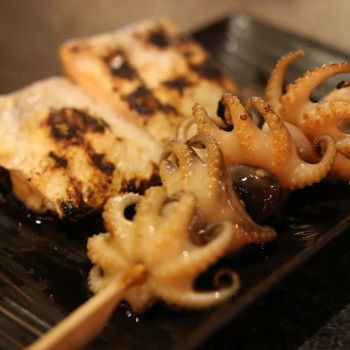 Salmon belly and tako