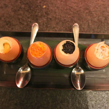 Mini Chawanmushi in egg shell