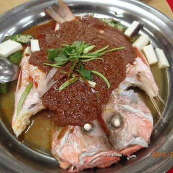 Steamed Red Snapper With Bean Preservative Topping
