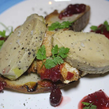 House Spice-smoked Foie Gras, served with chutney and fig bread
