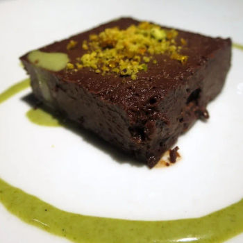 Valrhona Chocolate Terrine with Roasted Pistachios