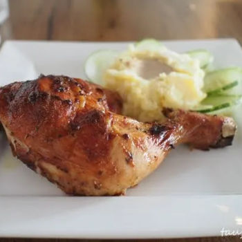 Salted Roast Chicken with Mashed Potato
