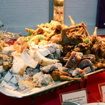 Roasted Chicken, craved turkey, duck and many more meat dishes 