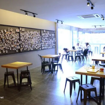 Cozy cafe serving delicious soft serve ice cream