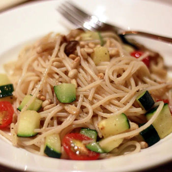 Grilled Scallop Pasta 