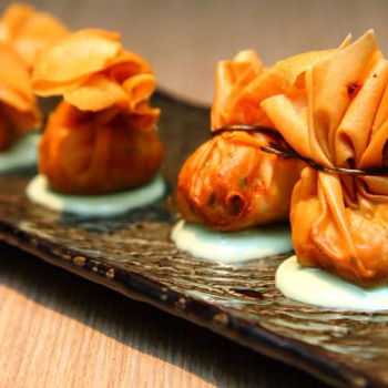 Crispy Dumpling with Wasabi Mayo