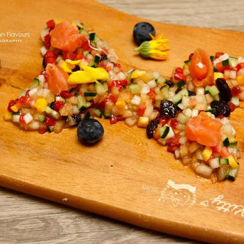 Smoked Salmon in Summer Gargen