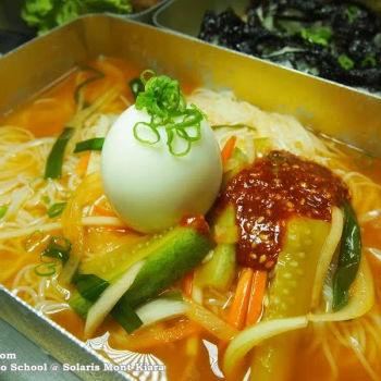 Kimchi Bibim Guksu Cold Noodles with Egg