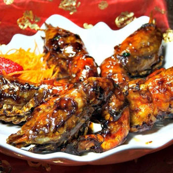Baked Freshwater Prawns with King Superior Soya Sauce