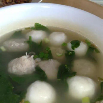 Mix of pork balls and fish balls