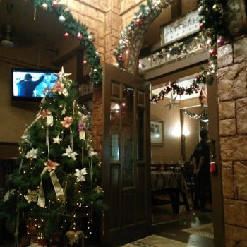 Christmas decoration at matterhon bistro