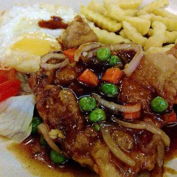 Chicken Chop with Black Pepper Sauce