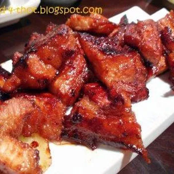 Grilled black pork