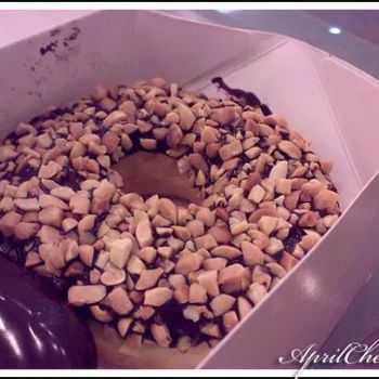 Chocolate with nut donut