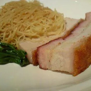 Crispy Roast Pork Belly Noodles