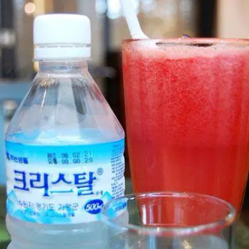 Watermelon Juice and Mineral Water