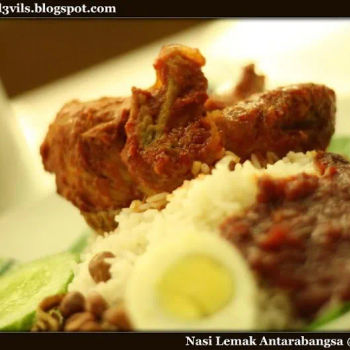 Nasi Lemak and Ayam Masak Merah