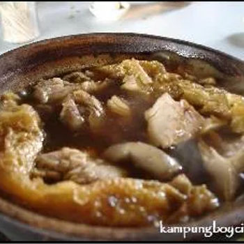 Pork ribs, pork intestines and "fu zuk"